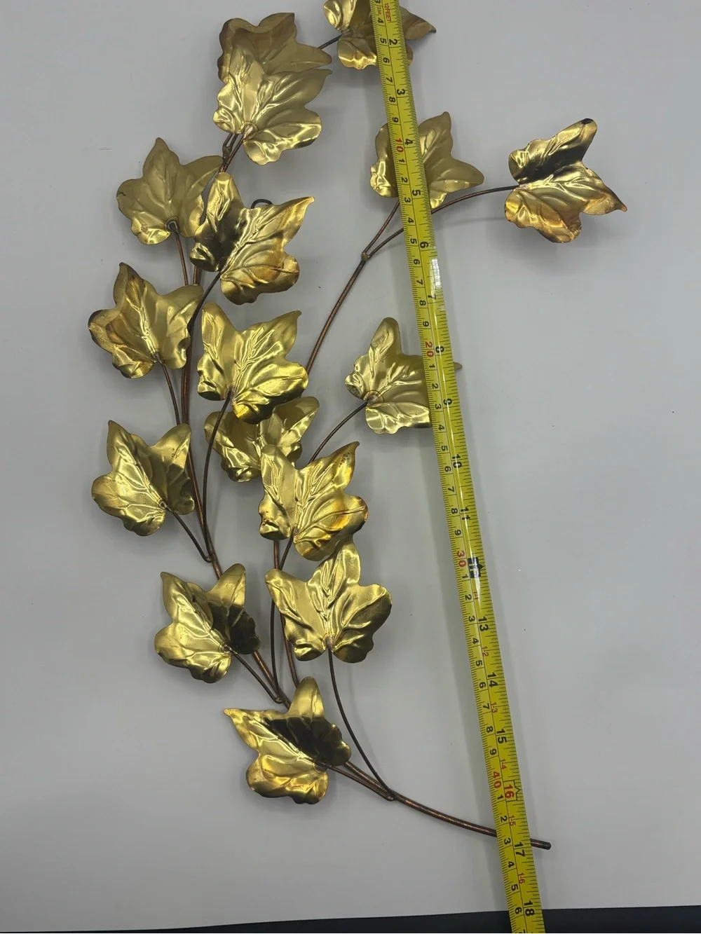 Vintage Metal HOMCO Home Interior Leaves Swag Wall Decor Set Of 2